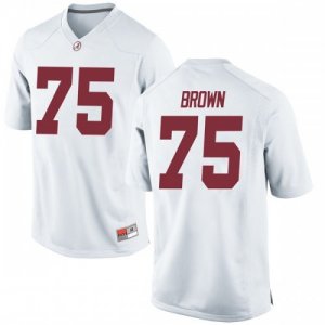 Youth Alabama Crimson Tide #75 Tommy Brown White Game NCAA College Football Jersey 2403ACBS5